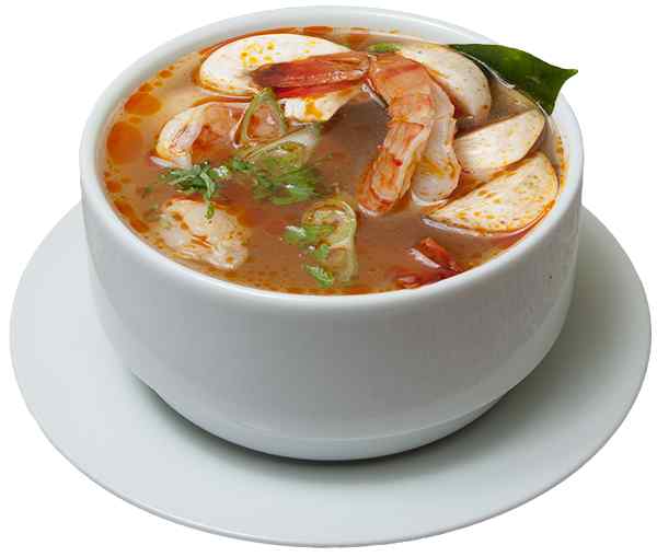 3. Tom Yum (jemně pálivé) - 55 Kč